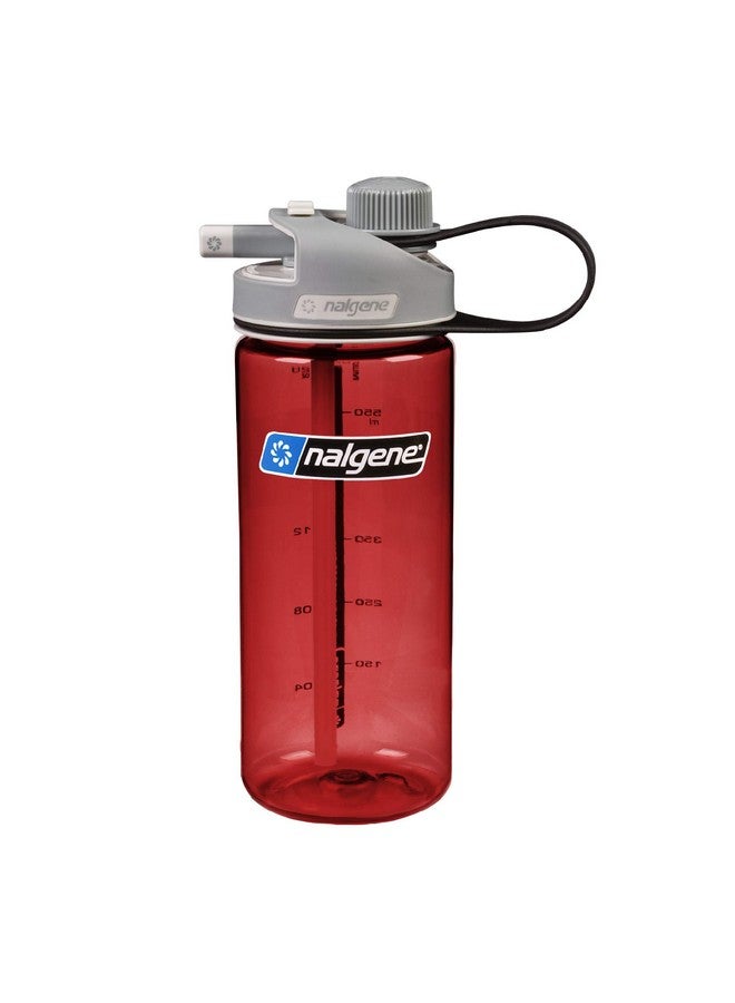 Nalgene Sustain Tritan Bpafree Multidrink Water Bottle Made With Material Derived From 50% Plastic Waste 20 Oz Red - Image 1