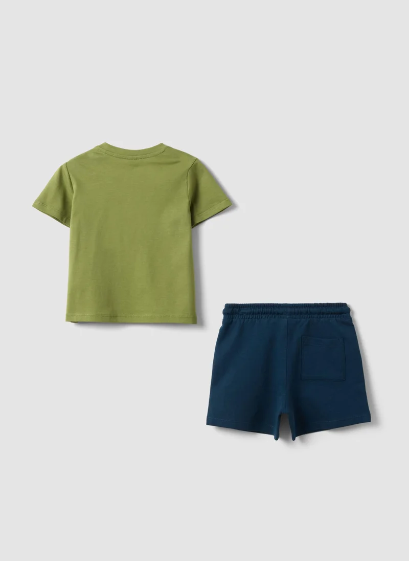 Ovs OVS Multicolour Pure Cotton Children'S Set Regular Fit With Tiger