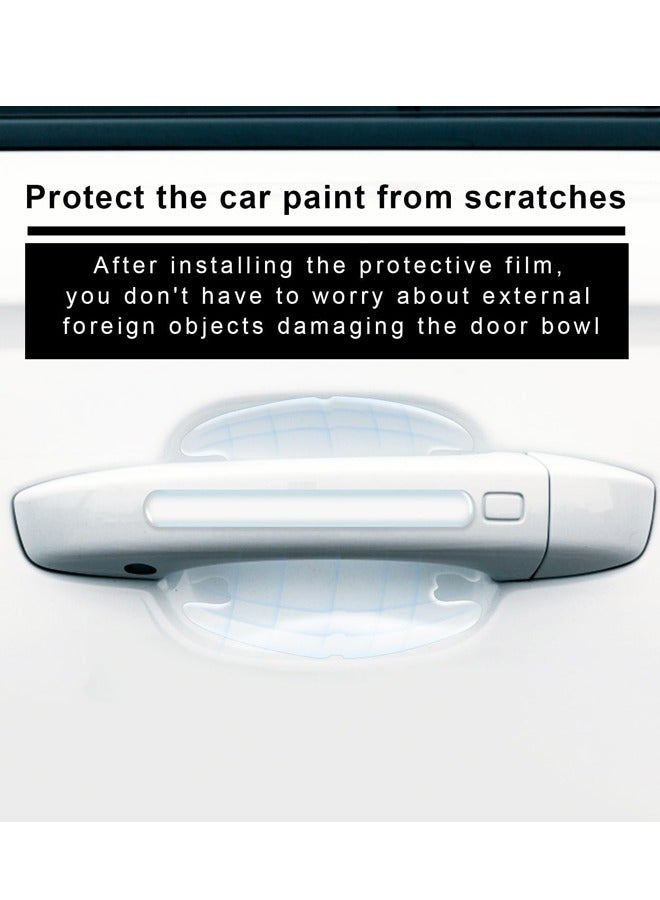 8Pcs Car Door Cup Protector, Car Door Handle Bowl Sticker for Non-Marking Auto Door Handle Protective Film, Clear Paint Protection Film - Image 5