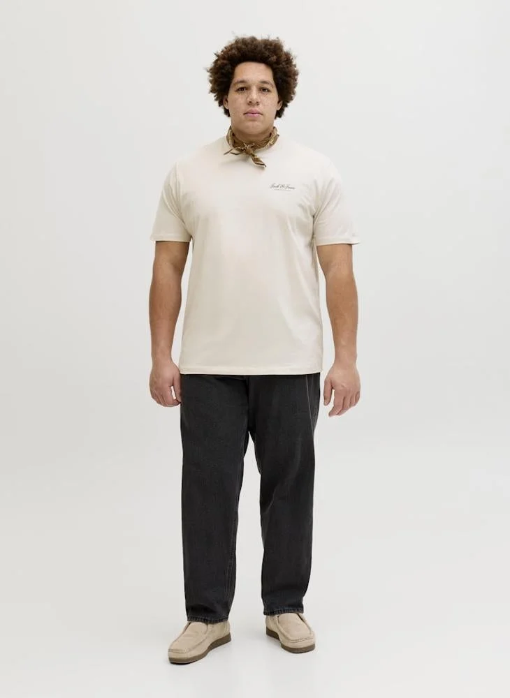JACK & JONES  Plus Size Graphic Crew Neck T-Shirt for Men | Best Price UAE
