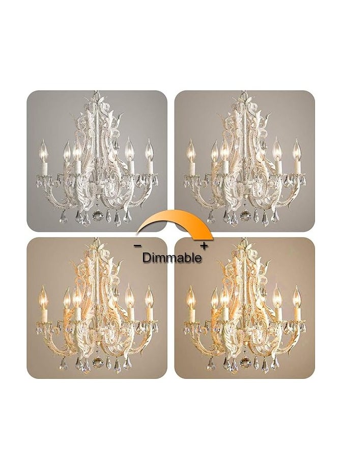 ماركة غير محددة E14 LED ضوء خافت 4 وات، 400 لومن، أبيض دافئ 2700 ك، يستبدل المصابيح المتوهجة 40 وات، مصابيح الشموع C35 LED، مصابيح الشموع E14 LED، حزمة من 10  - Image 2