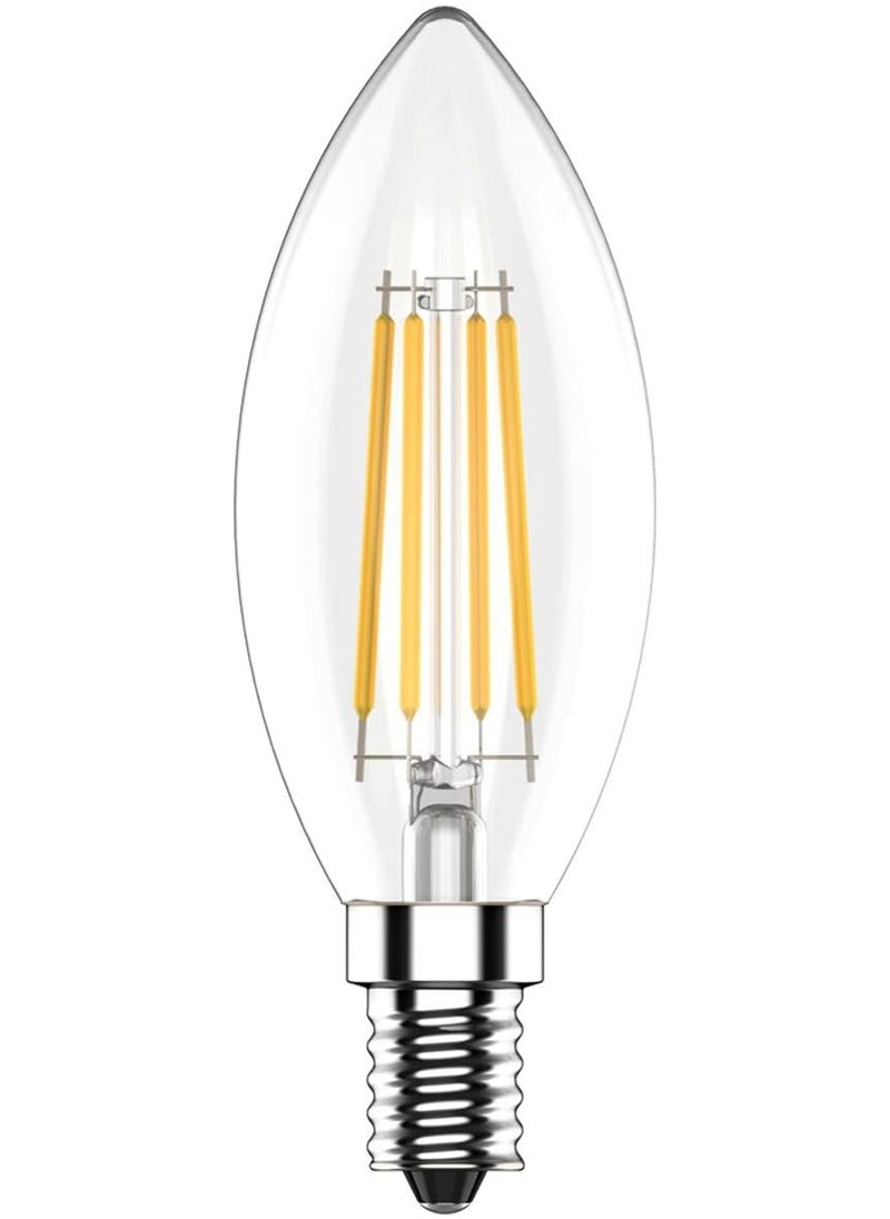 ماركة غير محددة E14 LED ضوء خافت 4 وات، 400 لومن، أبيض دافئ 2700 ك، يستبدل المصابيح المتوهجة 40 وات، مصابيح الشموع C35 LED، مصابيح الشموع E14 LED، حزمة من 10  - Image 4