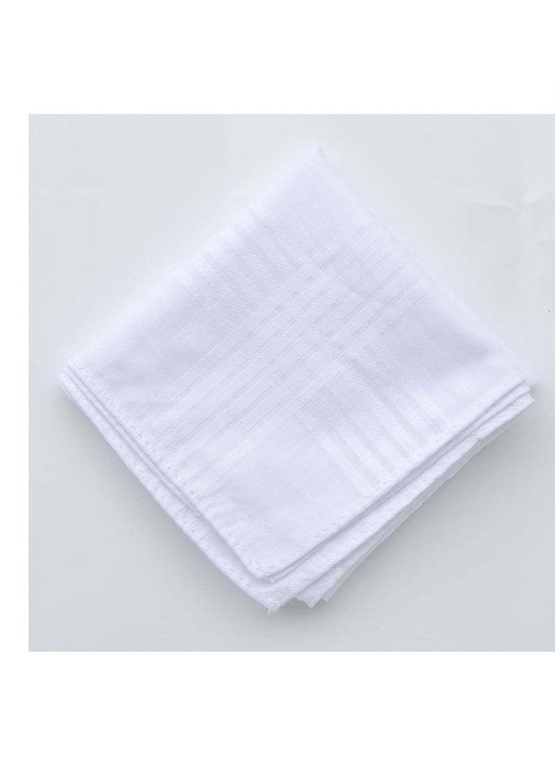 CoCoUSM Mens White Cotton 100% Cotton handkerchiefs Pack 9PCS - Image 4