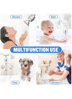 MileMelo Professional 15 Stage Shower Filter Water Softener,Universal Replaceable Shower Head Water Purifier Hard Water Filter with 2 Filter Cartridges to Remove Chlorine for Kitchen, Bathroom  - Image 5