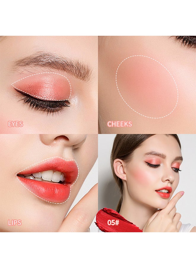 ibcccndc 3 IN 1 Lip Mud Velvet Lip Tint Lip Gloss Multi-use Lip and Cheek Tint Liquid Blush and Paint Tint for Lips, Cheeks & Eyelids Pink Eyeshadow - Image 5