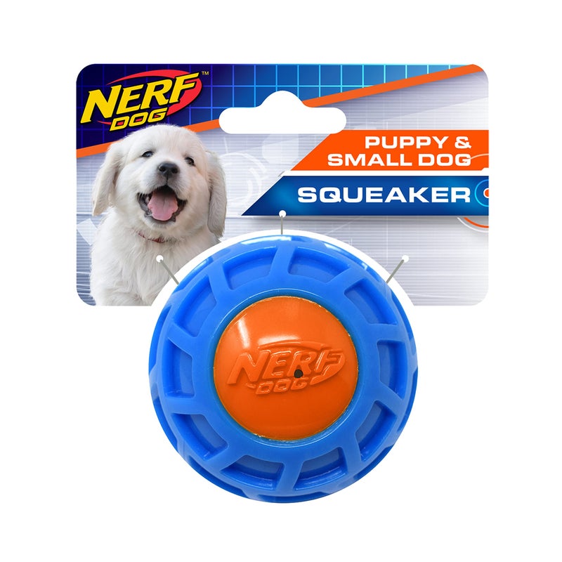 NERF DOG 25in TPR EXO Squeak Ball BlueOrange - Image 2