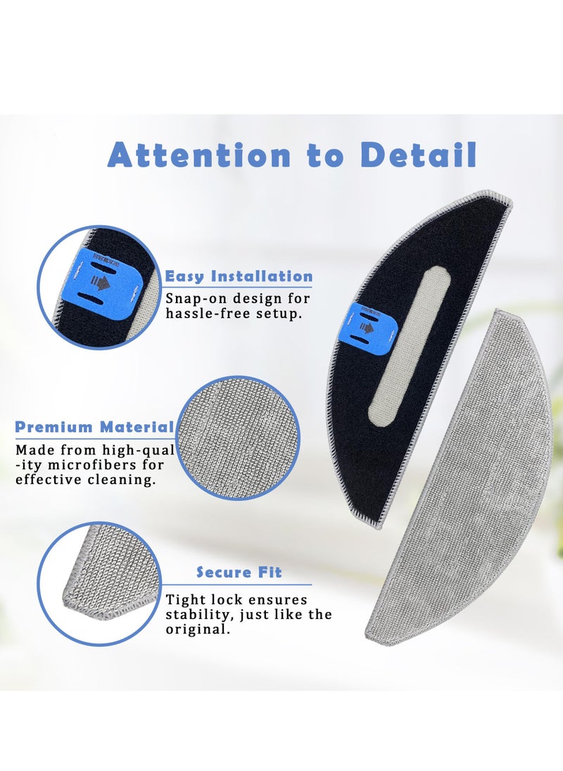 Excefore - 5 Pack i5 Replacement Mop Pads Washable and Reusable Mop Pads Premium Microfiber Mop Pads Replacement for iRobot Roomba Combo i5 i5+ j5 j5+ Robot Vacuum Cleaner Eco Friendly and Reusable - Image 1