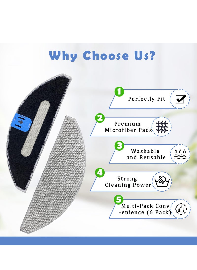 Excefore - 5 Pack i5 Replacement Mop Pads Washable and Reusable Mop Pads Premium Microfiber Mop Pads Replacement for iRobot Roomba Combo i5 i5+ j5 j5+ Robot Vacuum Cleaner Eco Friendly and Reusable - Image 1