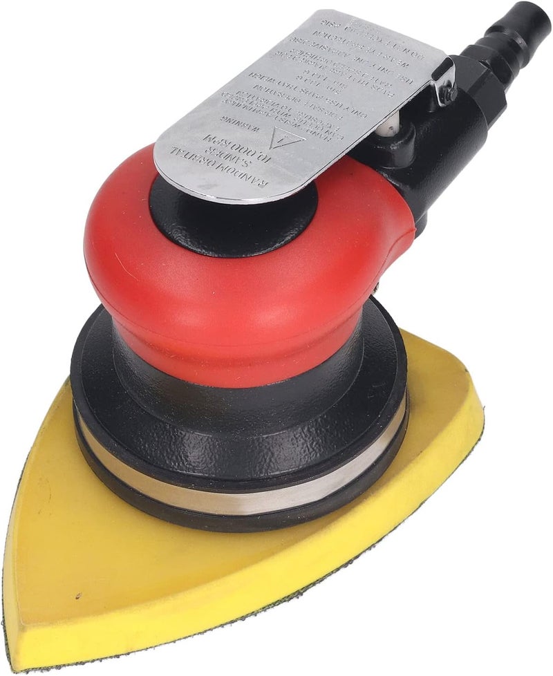 1/4in Air Powered Triangle Sander Polisher, Pneumatic Sander with 10000RPM High Speed and Press Switch, Long Vibration Sanding Machine for Wood Metal Fiberglass at 90PSI - Image 3