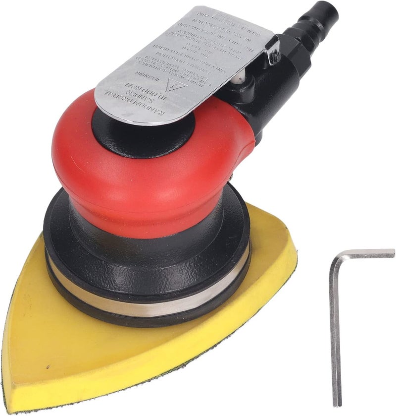 1/4in Air Powered Triangle Sander Polisher, Pneumatic Sander with 10000RPM High Speed and Press Switch, Long Vibration Sanding Machine for Wood Metal Fiberglass at 90PSI - Image 1