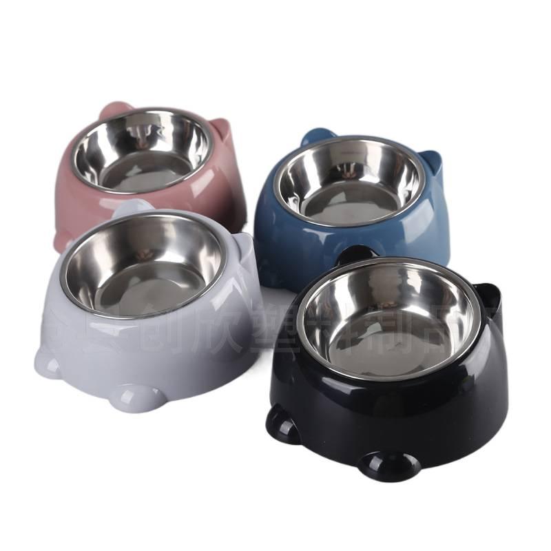 Stainless Steel Raised Cat Bowl with Tilted Bowl Indoor Feeding Home Feeding Accessory Pet Food Bowl Routine Feeding - Image 2