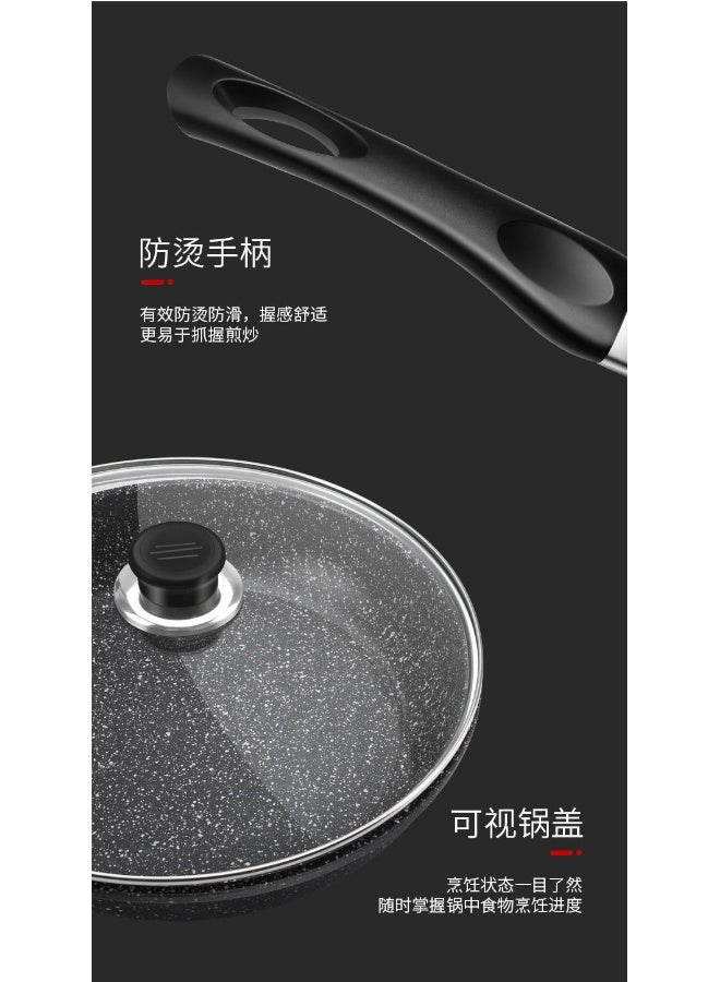 NeeMee Non-stick stone frying pan, home-use flat-bottom pan, compatible with all stoves, pancake pan, potsticker pan, flat pan - Image 3