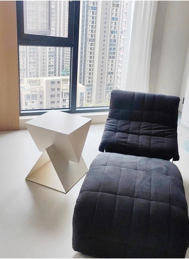 Raffine Multipurpose Use Triangular Shape Design Side Table Iron Coffee Table Luxury Center Table Display Stand for Living Room Bedroom 40x40x50 cm (Fully Assembled)  - Image 2