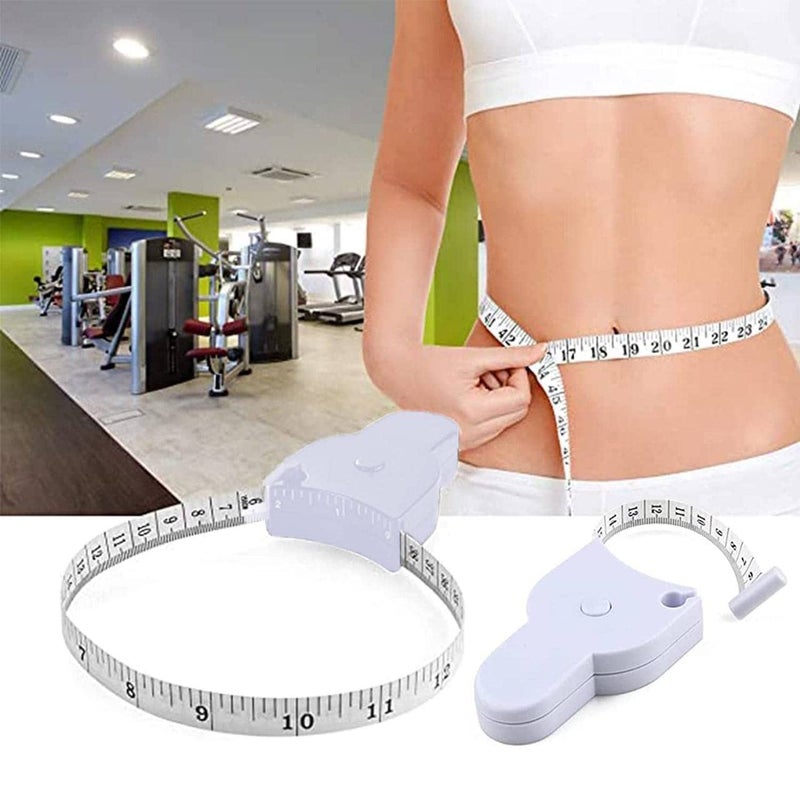 JUZR Tape Measure Body Measuring Tape 60inch 150cm Lock Pin Push Button Retract Ergonomic Design Durable Measuring Tapes for Body Measurement Pack2 - Image 2