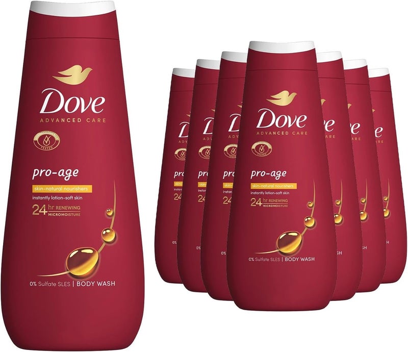 Dove Advanced Care Sulphate Free Body Wash for Women Made with SkinNatural Nourishers and Micromoisture Provides 24 Hours Renewing LotionSoft Softer Skin 400ml Pack of 12