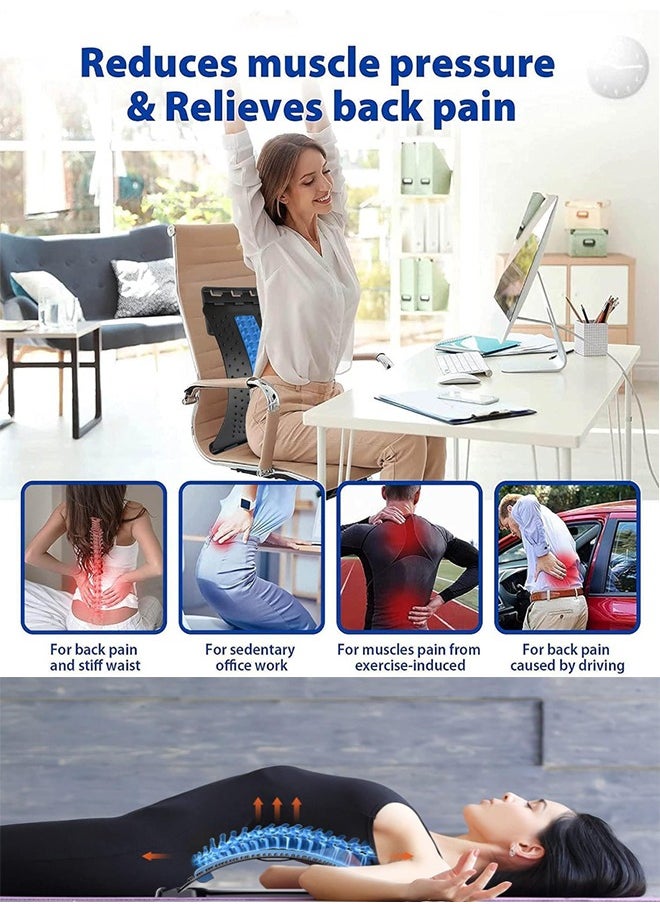 ZCM-HAPPY Lumbar Magic Stretcher Back Massager – Ergonomic Design with Adjustable Intensity for Back Pain Relief and Posture Enhancement  - Image 5
