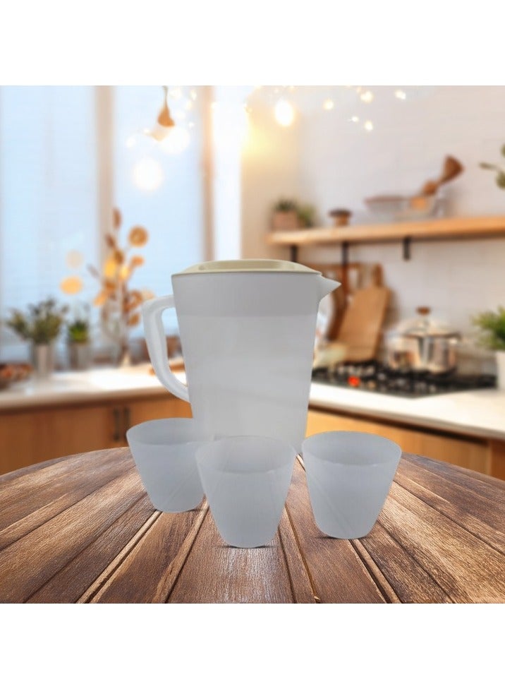 Plastic set consisting of a jug and 3 cups  - Image 2