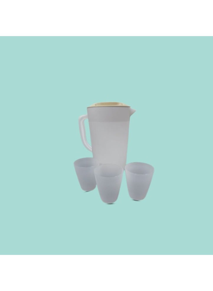 Plastic set consisting of a jug and 3 cups  - Image 3