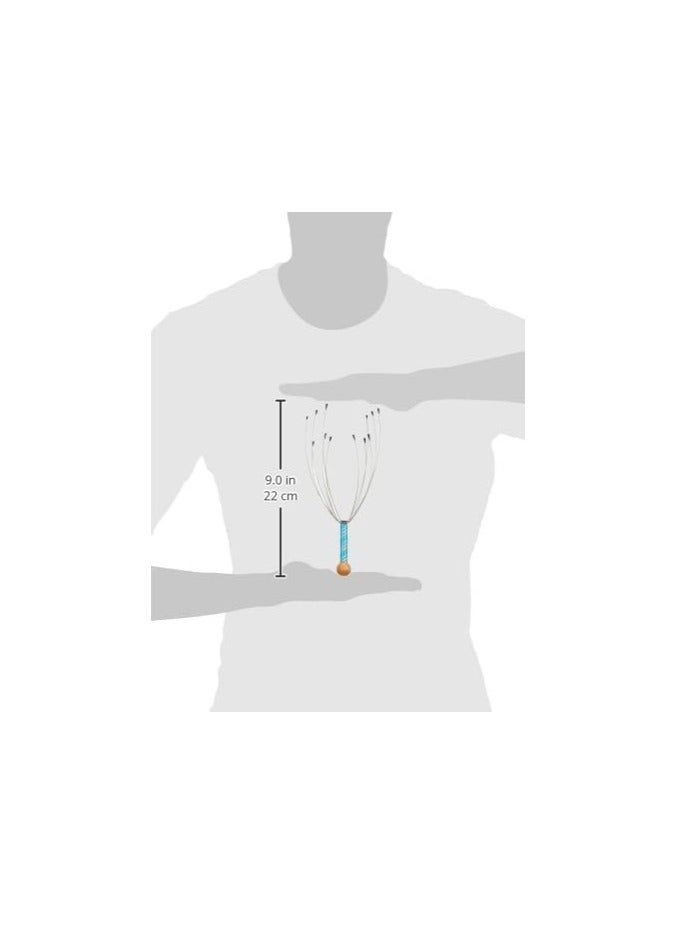 جهاز تدليك يدوي لفروة الرأس والرقبة واسترخاء العضلات، فضي - Image 3