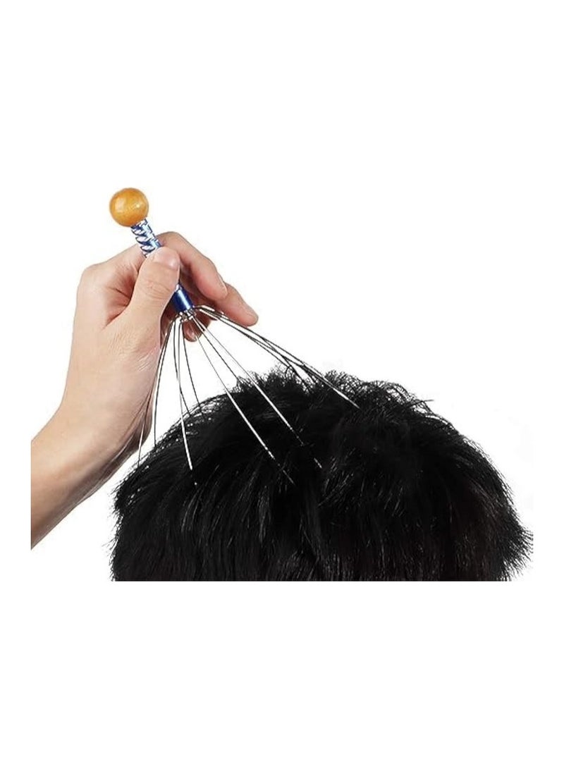 جهاز تدليك يدوي لفروة الرأس والرقبة واسترخاء العضلات، فضي - Image 1