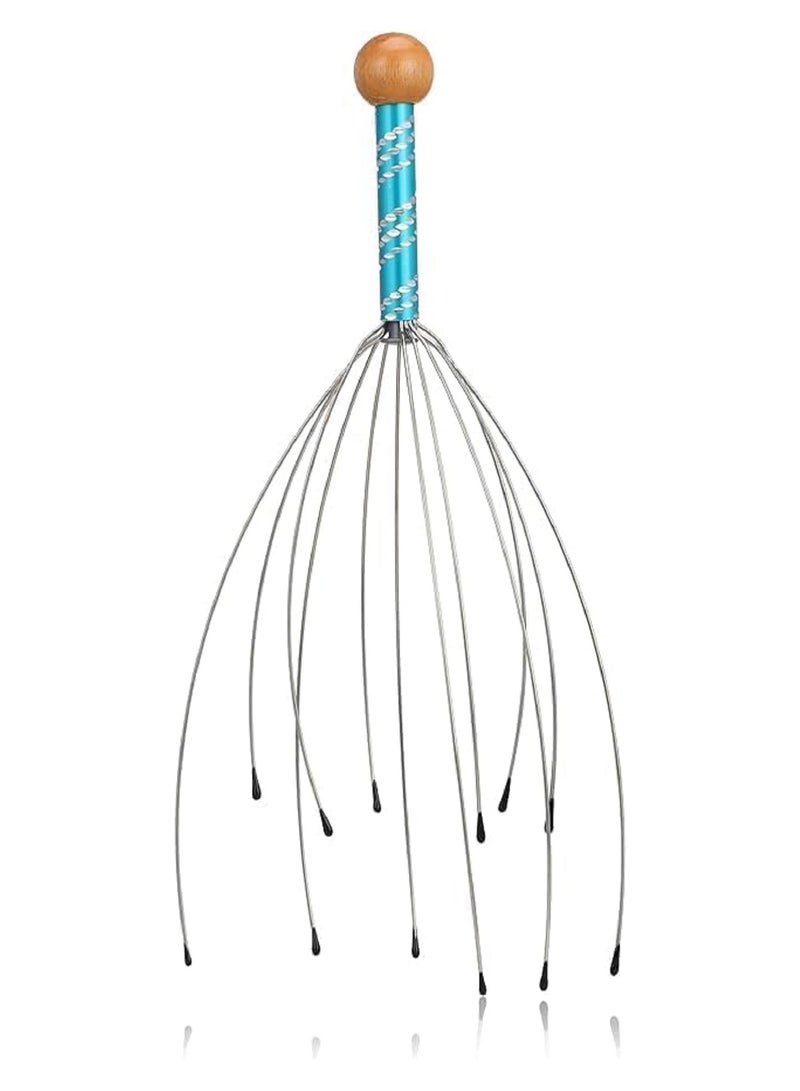 جهاز تدليك يدوي لفروة الرأس والرقبة واسترخاء العضلات، فضي - Image 2