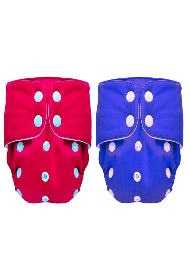 Tip 'n' Top® Cloth Diapers for Babies Reusable and Adjustable Snap Buttons with Wet-Free Insert Pads, Multicolor, Age- 3 Months to 3 Years (2 Diapers Only) - Image 2