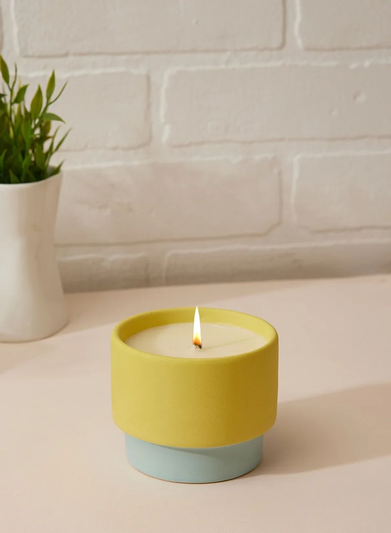 Paddywax 6Oz Yellow Ceramic Minty Verde