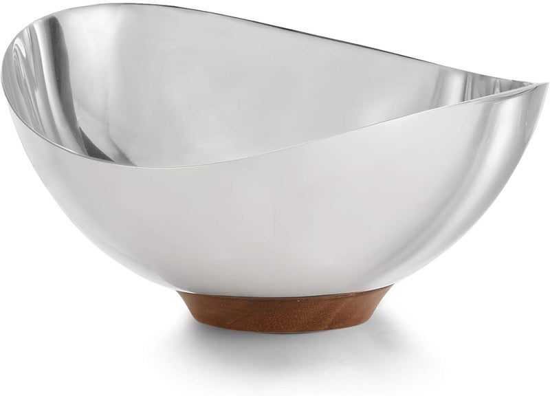 Nambe Pulse Collection Nut Bowl | Snack Serving Bowl for Peanuts Pistachios Cherries Edamame Fruits Candy Appetizer Snacks Olives and Salsa | Dishwasher Safe | Designed by Sena - Image 1