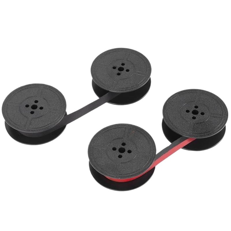Twin Spool Typewriter Ribbon Ink Replacement Red Black 2 Pack Compatible Printer Supplies - Image 2