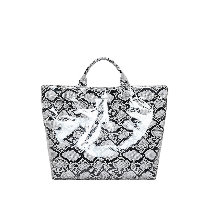 Large-Capacity Python Pattern Commuter Lazy Style Bag 2025 Fashion Portable Large-Capacity Single Shoulder Mommy - Image 1