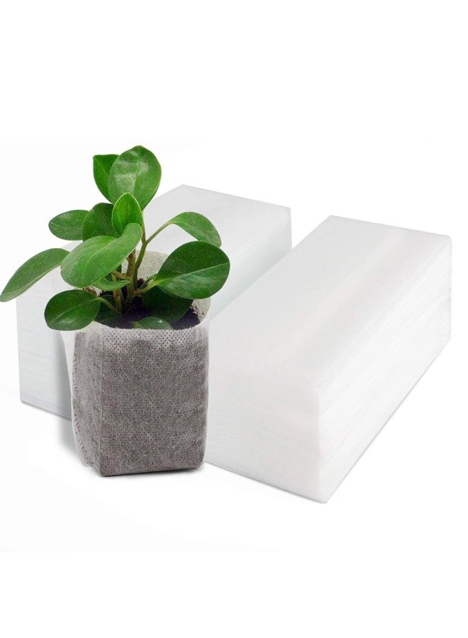 ShebSheb 100pcs 6.3 x 5.7 in Non Woven Fabric Nursery Grow Pouches, Biodegradable Seed Nursery Bags for High Seedling Survival Rate, for Planting, Gardening Transplanted Home Gardening Supply - Image 1