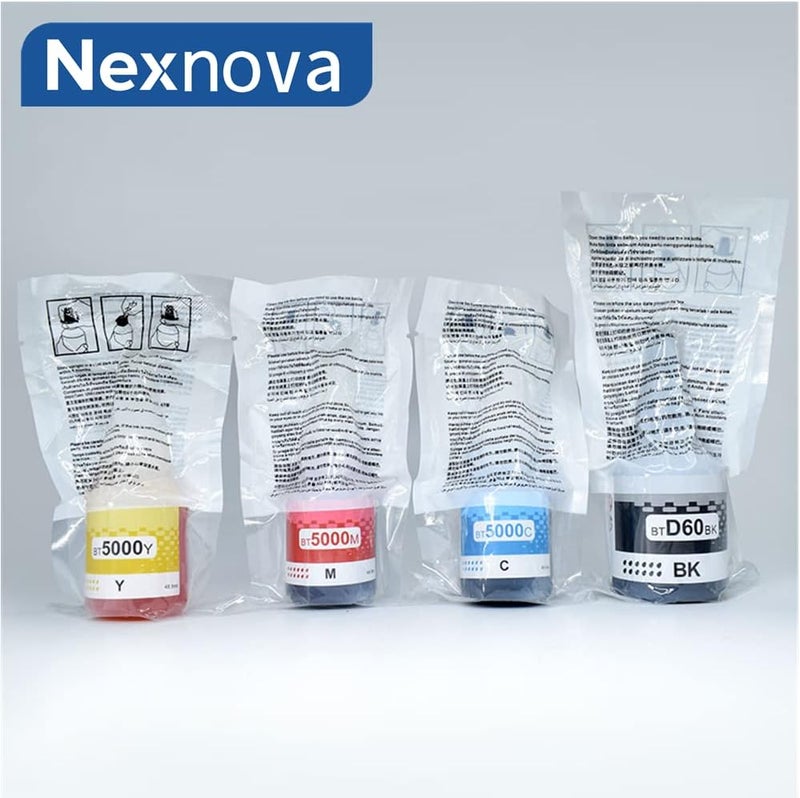 NexNova Ink Btd60 Bt5000 For Brother Pack Of 4 Black Cyan Magenta Yellow For Dcp - T300 T510W T710W Mfc - T810W T910Dw Hl - T4000Dw Dcp - T310W T510W T710W Mfc - T810W T910Dw T4500Dw Dcp-T300 - Image 4