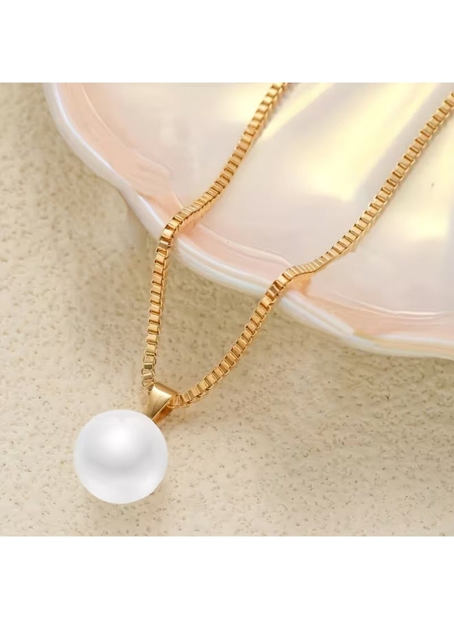 Goolsky [1 Set Elegant Faux Jewelry] 1 Set Elegant Faux Jewelry, Alloy Necklace and Earrings Set, Simple Chic Style, Versatile Daily Wear, Gift-Ready, All-Season Accessory - Image 5