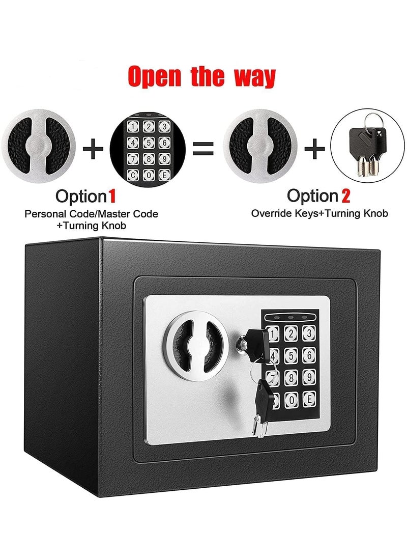 ZEELPETAL ZEELPETAL Home Safe for Money Digital Electronic Safe Box for Cash and Coin jwellery important documents Security Safe Bank with KeysCode Mini Safe Box for Home House Hotel and office  - Image 3