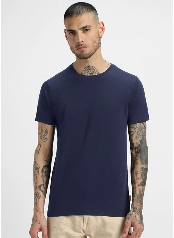 فيردو فيردو تي شيرت قطن نقي رجالي نصف كم كحلي