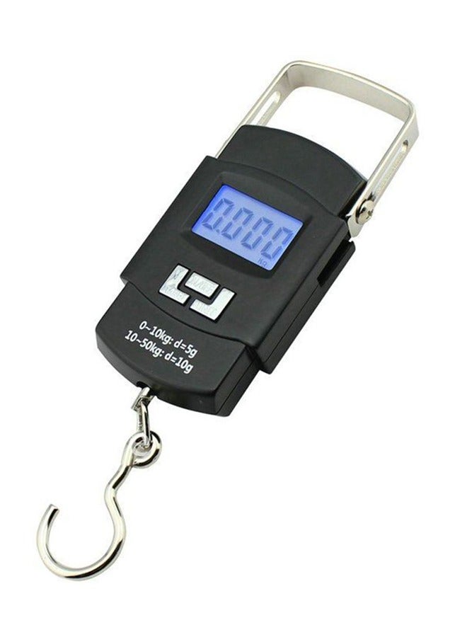 LCD Digital Hanging Luggage Weighing Scale Black - Image 1