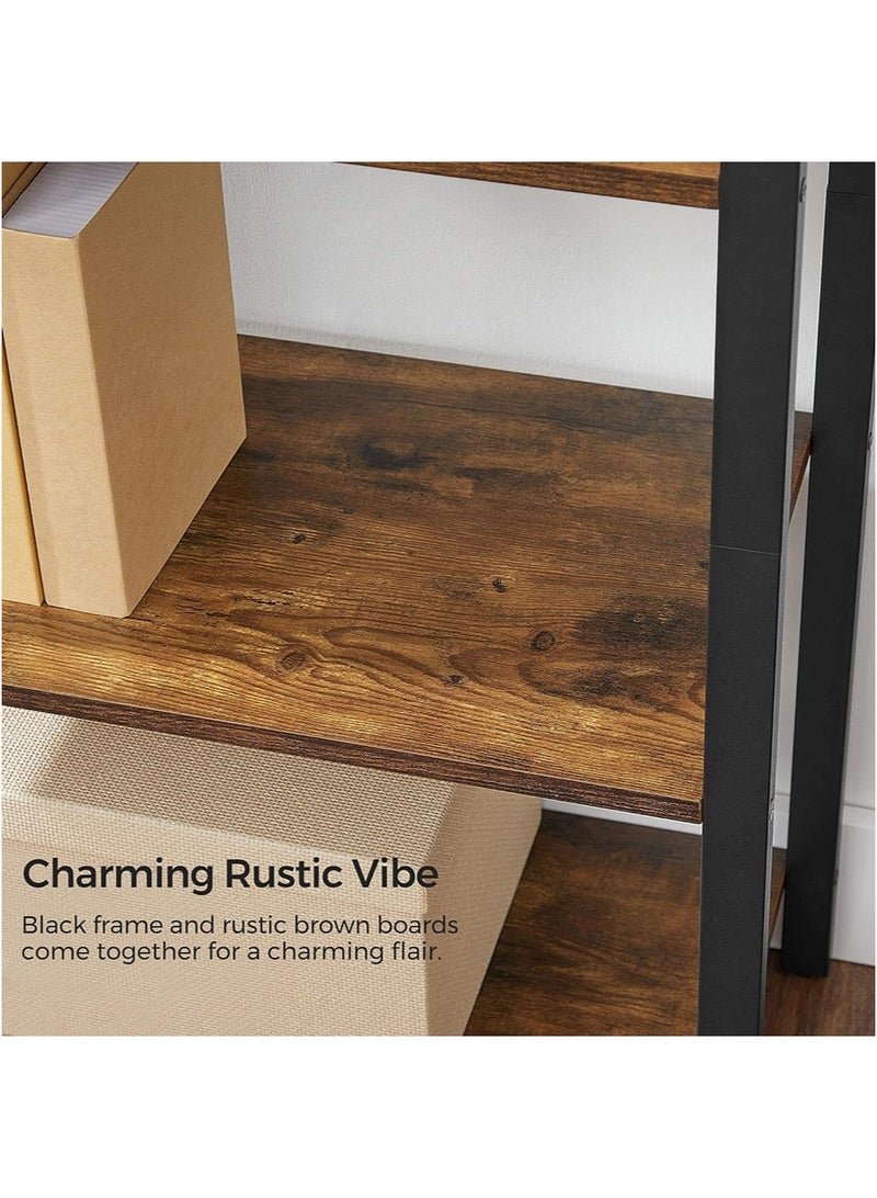 AnneFish 2Pcs 5 Tier Bookshelf Storage Shelves Standing Shelving Kitchen Bakers Rack Open Display Rack With Cupboard Organizer Bookcase Microwave Oven Stand For Living Room And Kitchen 60x30x154 cm - Image 5