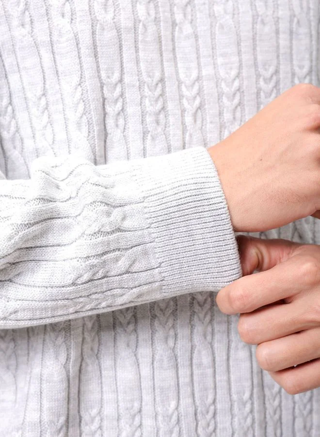 The Indian Garage Co Men Oversized Textured Crew Neck Sweater