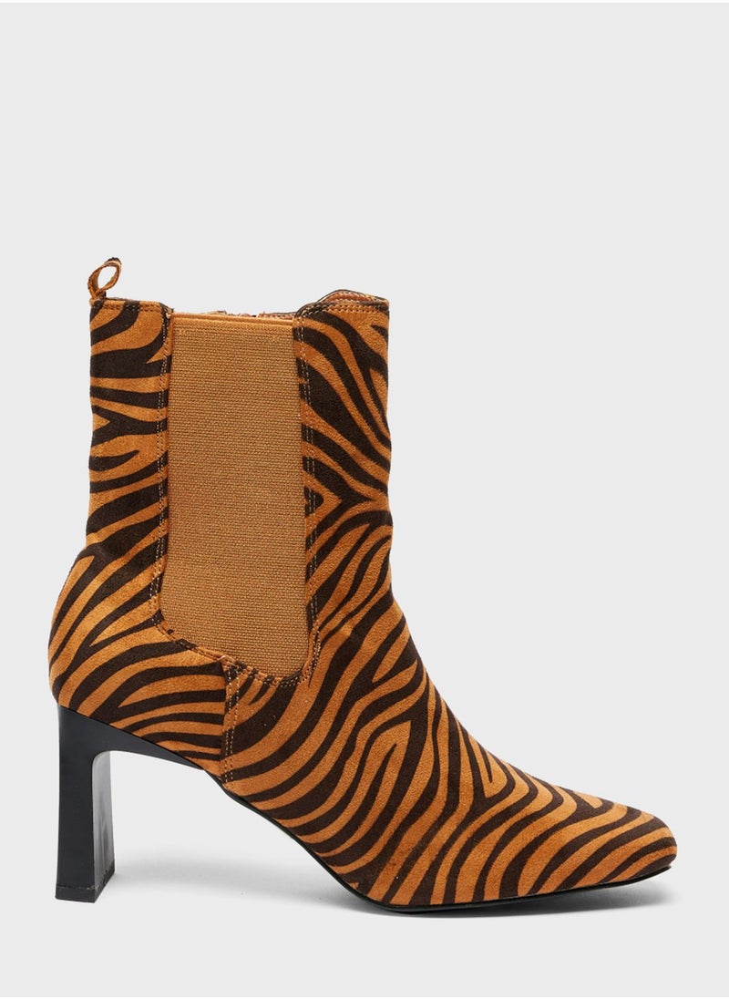 shoexpress - Snake Skin Ankle Boots - Image 1