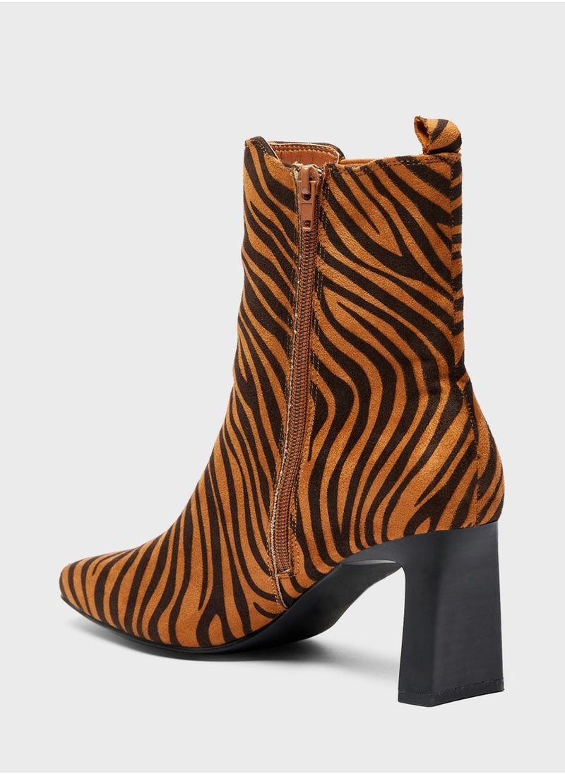 shoexpress - Snake Skin Ankle Boots - Image 1