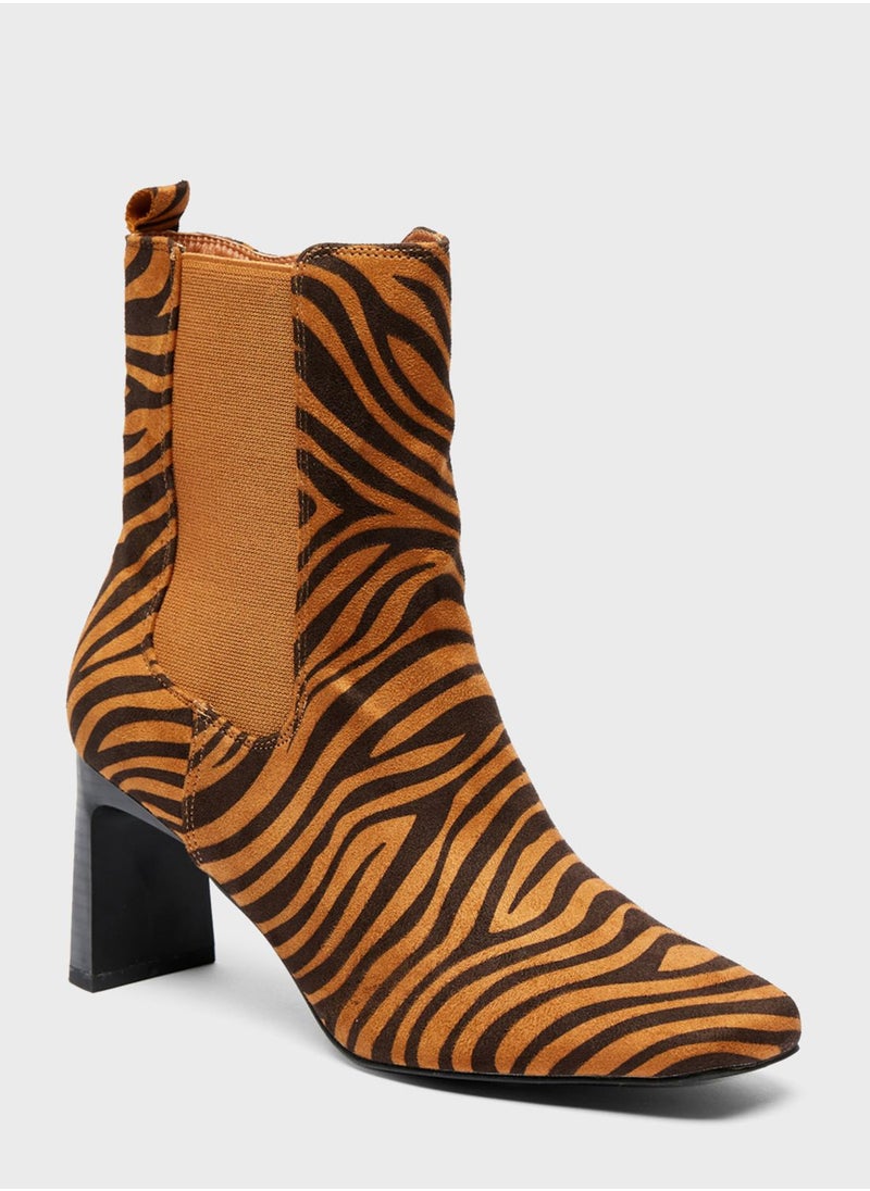 shoexpress - Snake Skin Ankle Boots - Image 1