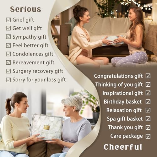AHAGIFTREE Gift Baskets for Women,11PC Care Package with Moon Lamp,Grief,Get Well Soon After Surgery,Birthday,Think of You,Thank You,Sympathy - Image 3