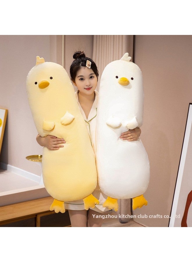 Super Soft Small Yellow Chicken Long Pillow Girls Sleeping Pillow Children Sleeping Comfort Side Sleeping Clip Leg Pillow Removable And Washable-Specifications:Custard Chicken Sleeping Pillow-Color:70cm [independent Inner Tank, Removable And Washable] - Image 4