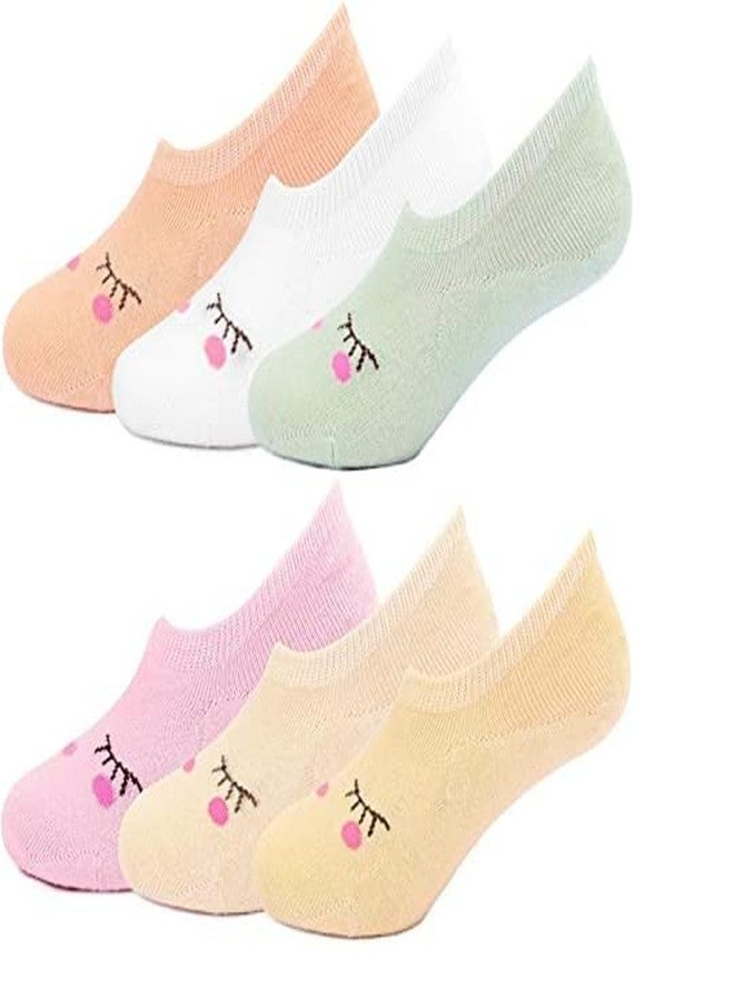 KETKAR Girls Cotton No Show Low Cut Socks Loafer Shoe Foot Liner Multi-Design_Pack Of 05(6-9 Years,Multicolour) - Image 2