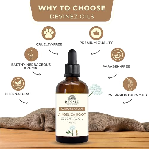Devinez Angelica Root Essential Oil (10ml) - 100% Pure & Natural for Perfume Making, Aromatherapy, Skin Detox & Respiratory Comfort - Earthy Musky Aroma - Image 5