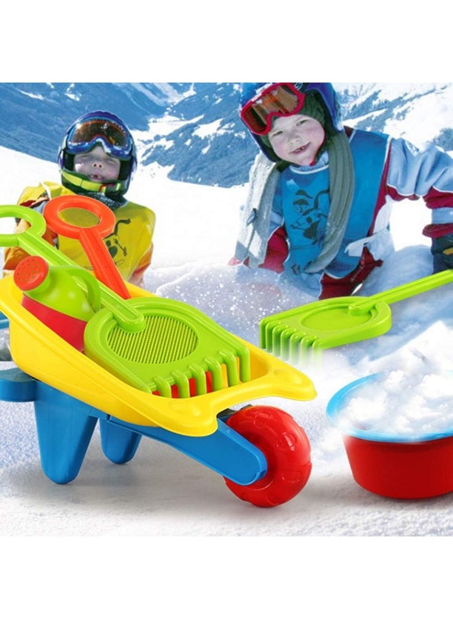 STOBOK 8 Pcs Children's Toy Set Outdoor Beach Playset Cart Sand Trolly Sandbox Toy Beach Toy Sand Toy for Kids - Image 3