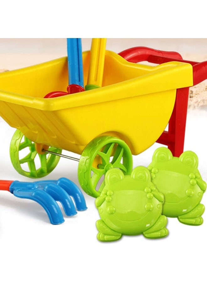 STOBOK 8 Pcs Children's Toy Set Outdoor Beach Playset Cart Sand Trolly Sandbox Toy Beach Toy Sand Toy for Kids - Image 4