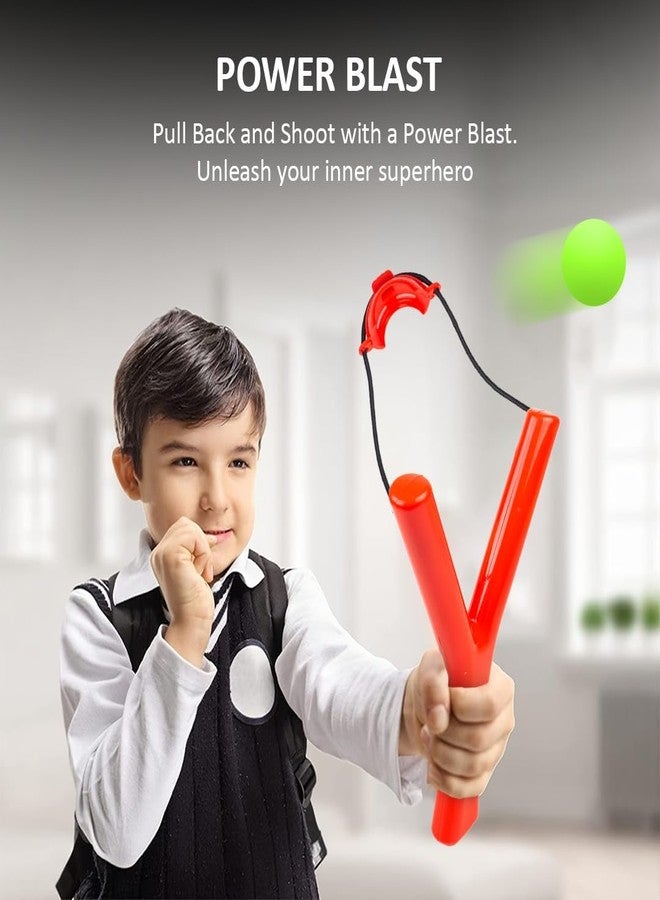 Ratna's Twin Shooter with 2 Slingshot Catapult & 6 Plastic Balls | Pull Back Power Blast Archery for Kids 5+ Years - Image 4
