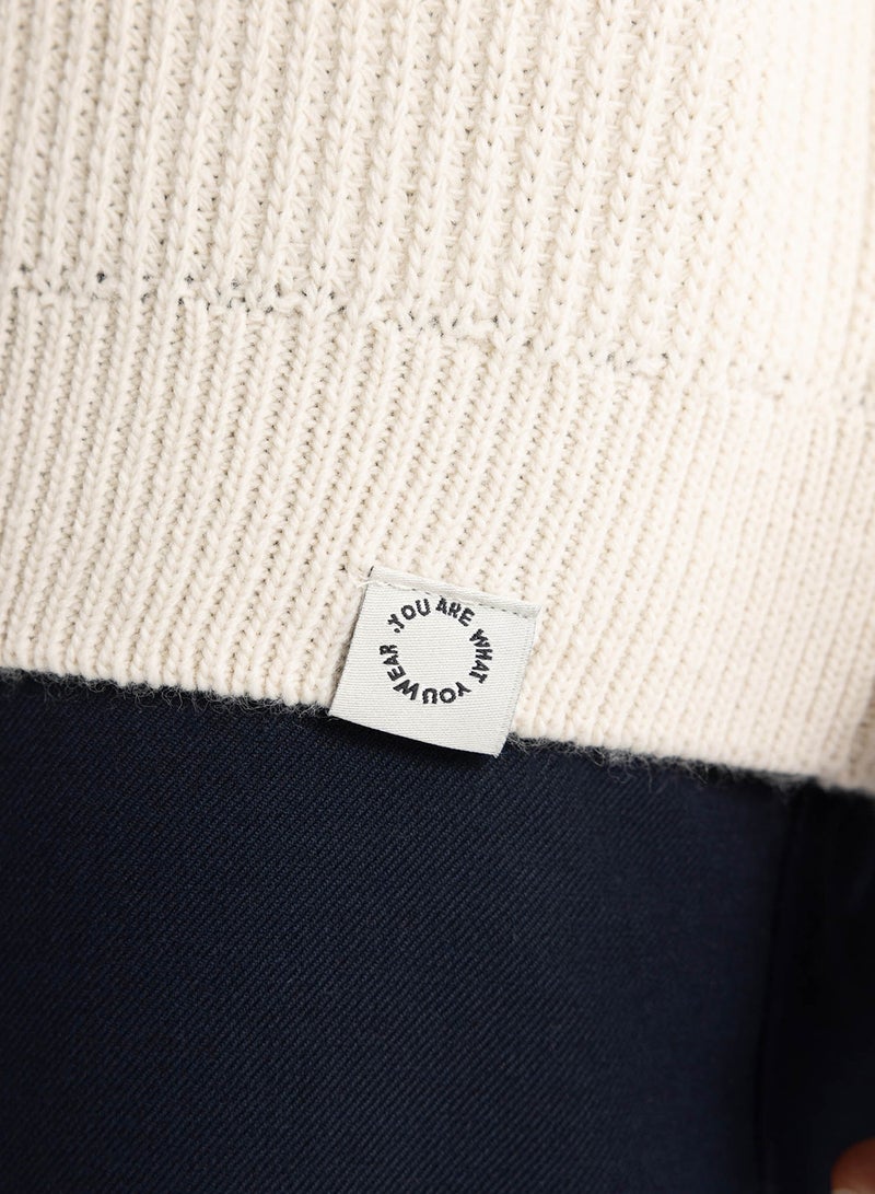 DeFacto Oversized Fit Crew Neck Knit Sweater  - Image 3