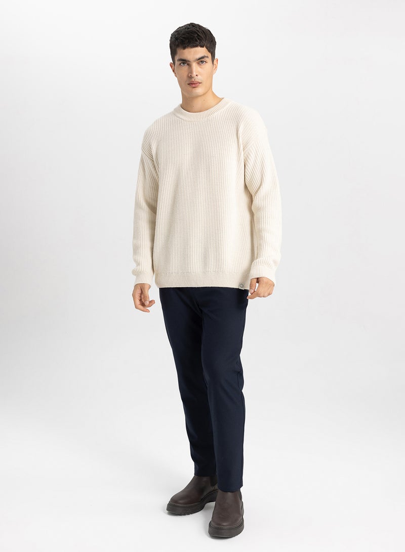 DeFacto Oversized Fit Crew Neck Knit Sweater  - Image 4